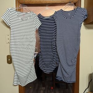 3 Maternity Dresses (2 Ingrid & Isabel brand and 1 Hearts & Hips)